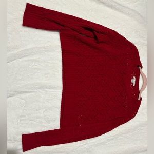 American Eagle Outfitters Red Cropped Sweater